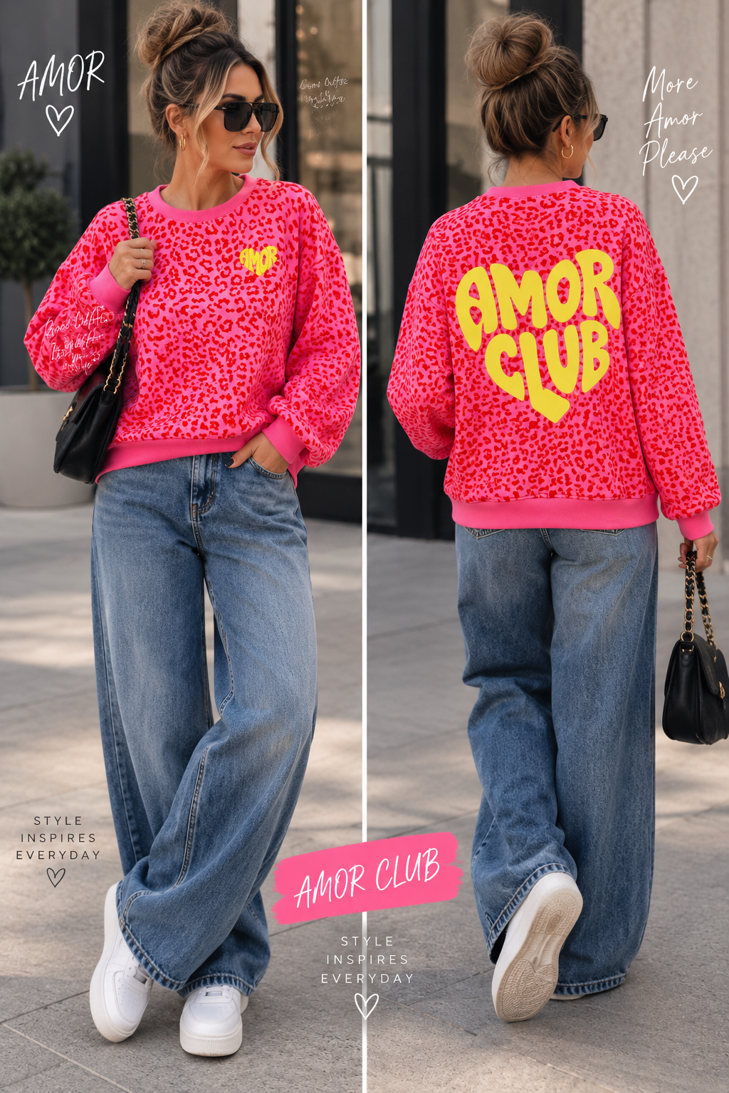 AMOR CLUB Leo Sweater – Statement Style in 3 Farben