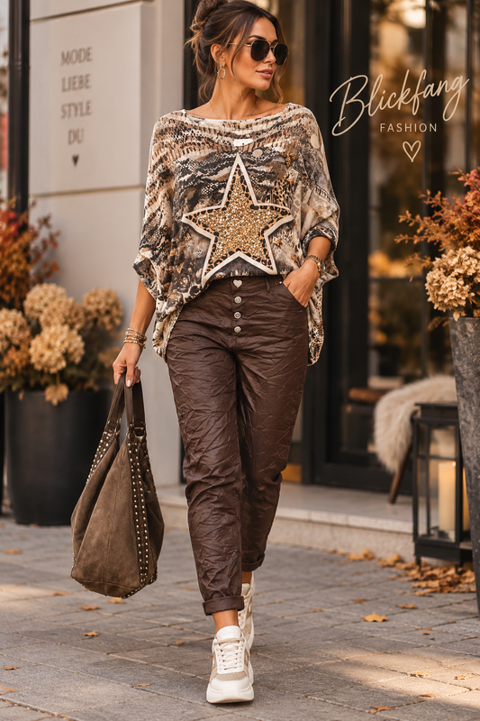 Leo Star Statement-Oberteil ✨ – dein neuer Herbst-Liebling | 38–46