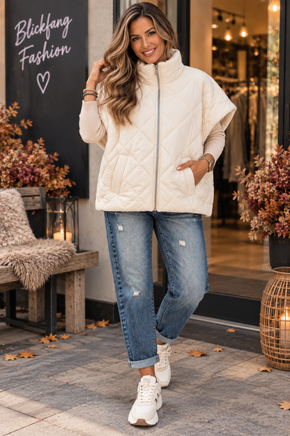 Steppweste „Urban Chic“ – Oversize Look mit Statement-Kragen