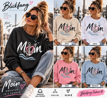 ⚓ MOIN Statement Sweater & Hoodie – Maritimer Lieblingslook in 5 Farben | S–4XL 💗