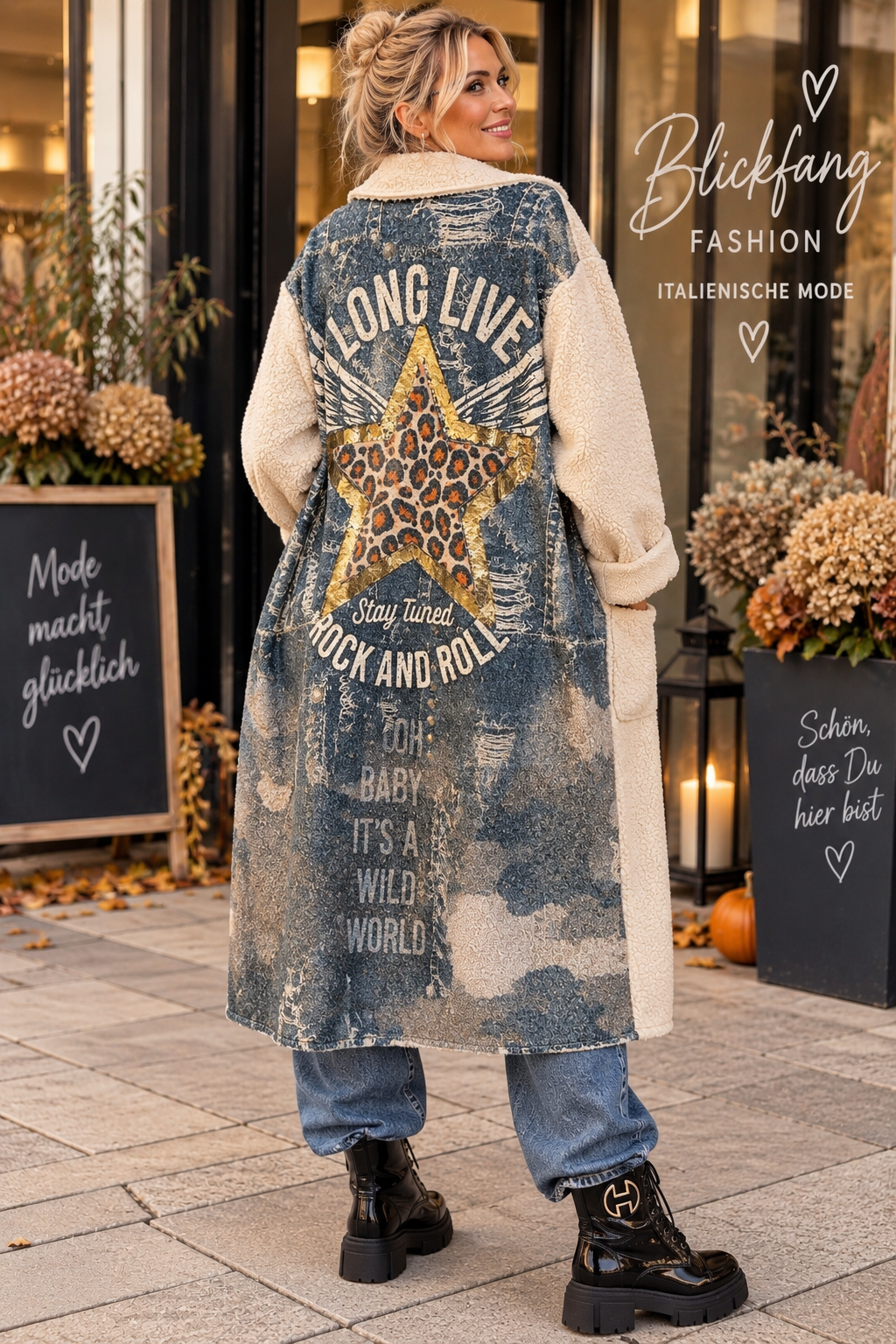 EXKLUSIVER Statement-Mantel – Leo Star meets Teddy 🤎✨