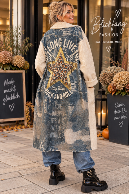 EXKLUSIVER Statement-Mantel – Leo Star meets Teddy 🤎✨
