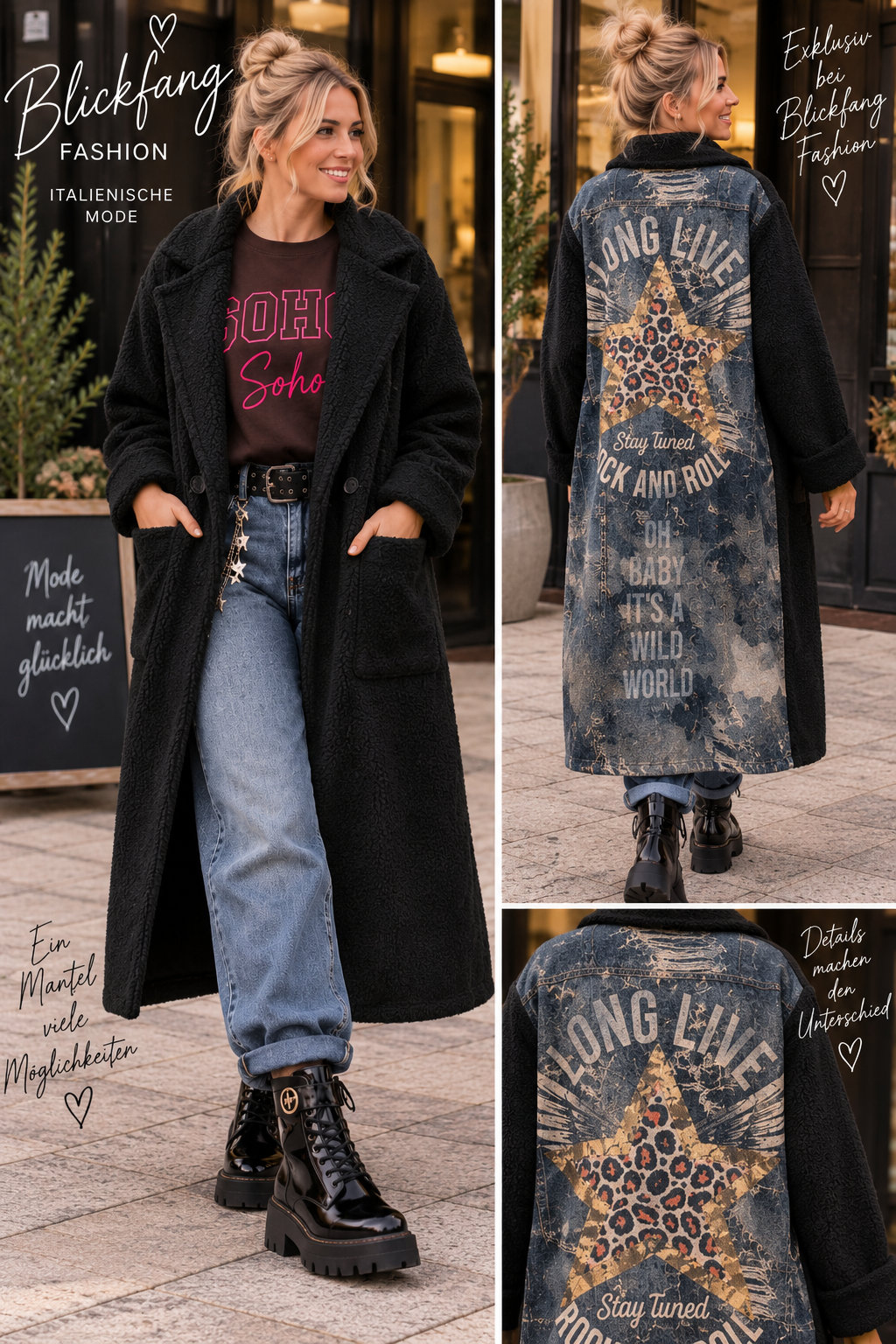 EXKLUSIVER Statement-Mantel – Leo Star meets Teddy 🤎✨