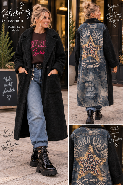 EXKLUSIVER Statement-Mantel – Leo Star meets Teddy 🤎✨