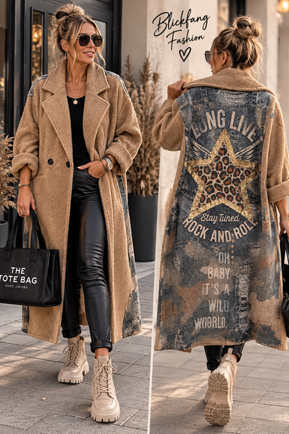 EXKLUSIVER Statement-Mantel – Leo Star meets Teddy 🤎✨