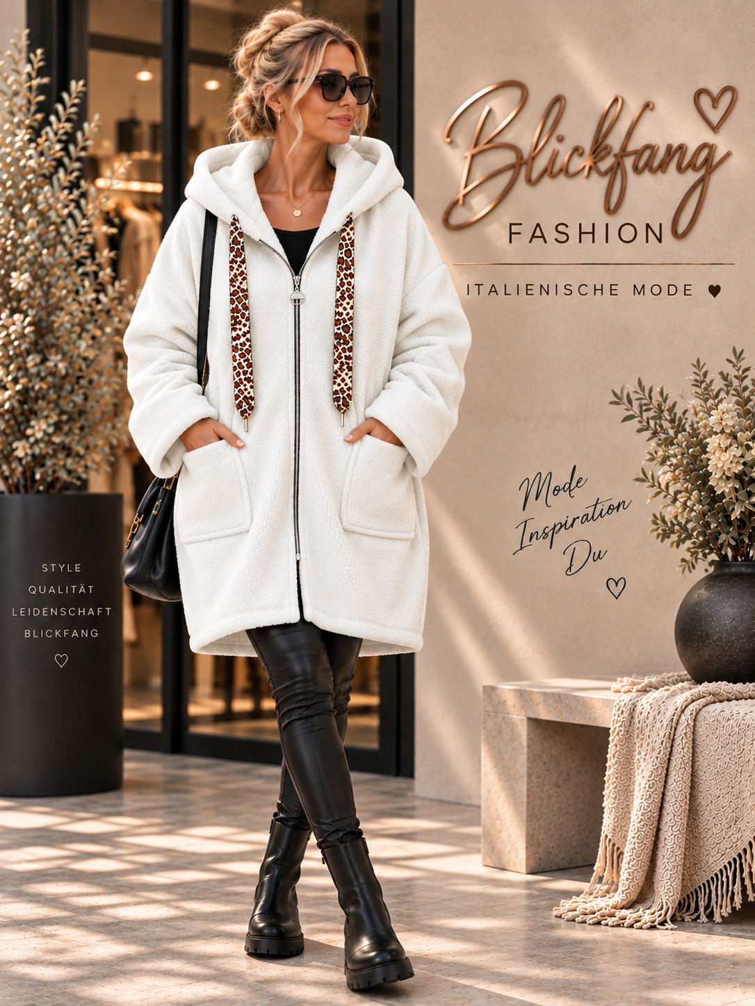 🐆 LEO LOVE – Traumhafte Oversize Teddyjacke mit Kapuze & Leo-Details | Gr. 38–48 in 7 Farben