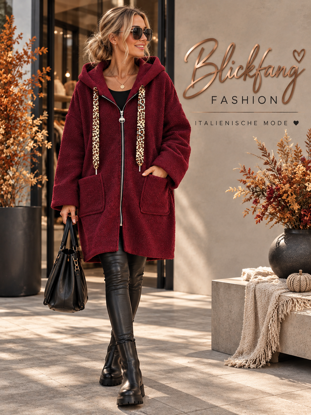 🐆 LEO LOVE – Traumhafte Oversize Teddyjacke mit Kapuze & Leo-Details | Gr. 38–48 in 7 Farben