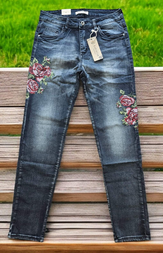 Karostar Jeans mit stickerei