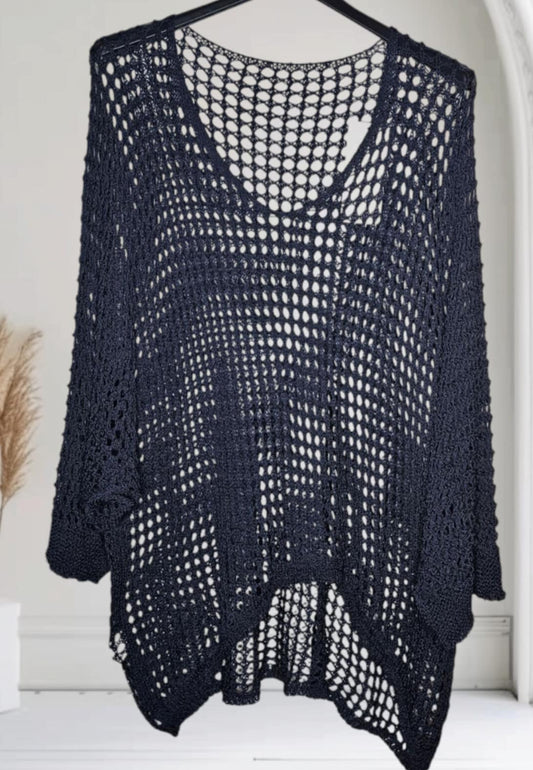 Grobstrick Netzpullover – Leichter Oversized-Look für jeden Anlass